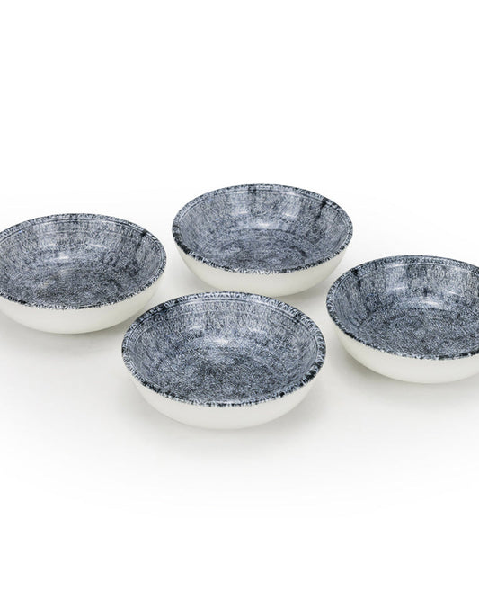 وعاء سيراميك جينكو دائري للوجبات الخفيفة من إيديسا، مقاس 10.5 سم، متعدد الألوان (مجموعة من 4 قطع)