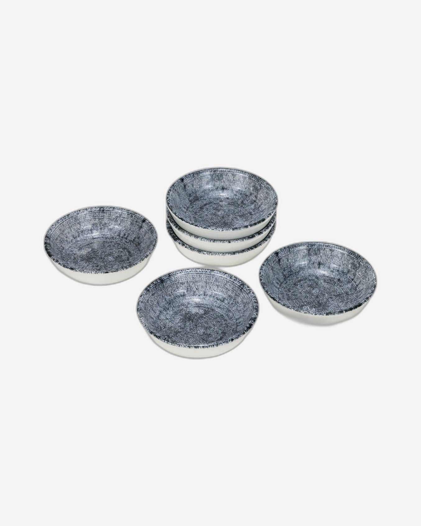 وعاء وجبات خفيفة دائري من سيراميك جينكو من إيديسا، مقاس 10.5 سم، متعدد الألوان (مجموعة من 6 قطع)