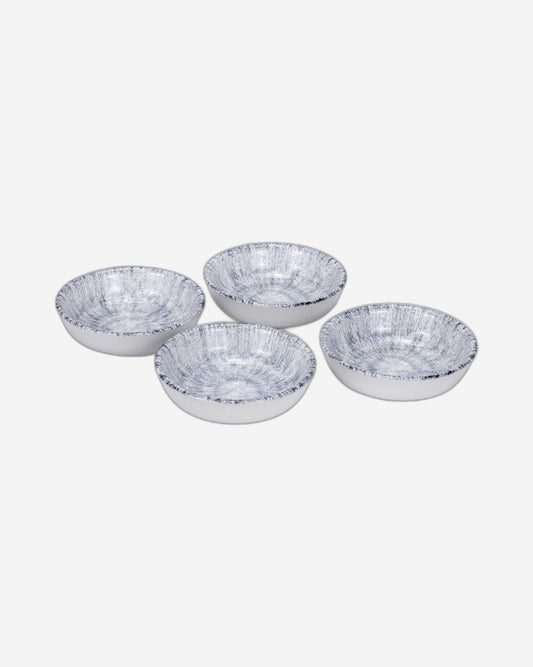 وعاء إيديسا سيراميك أستين دائري للوجبات الخفيفة، مقاس 10.5 سم، متعدد الألوان (مجموعة من 4 قطع)