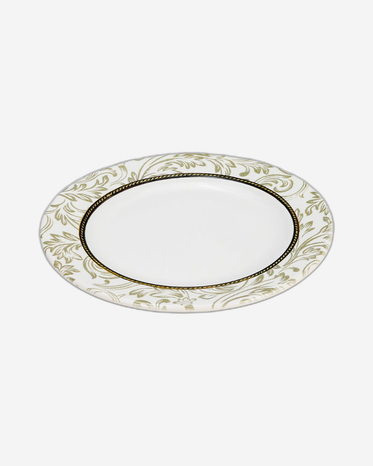 طبق حلوى دائري من السيراميك إيلانا من إيديسا، مقاس 20 سم، أبيض (مجموعة من قطعة واحدة)