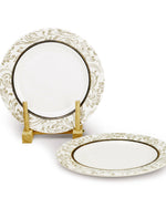 طبق حلوى دائري من السيراميك إيلانا من إيديسا، مقاس 20 سم، أبيض (مجموعة من 4 قطع)