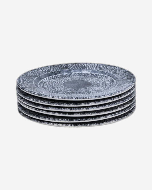 طبق حلوى سيراميك جينكو من إيديسا، مقاس 20 سم، متعدد الألوان (مجموعة من 6 قطع)