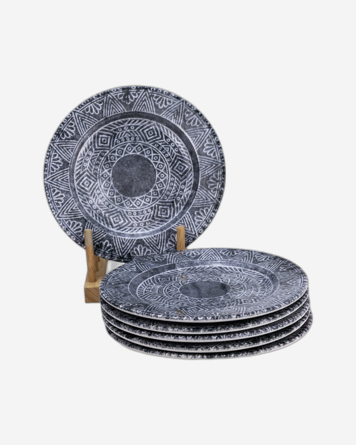 طبق حلوى سيراميك جينكو من إيديسا، مقاس 20 سم، متعدد الألوان (مجموعة من 6 قطع)