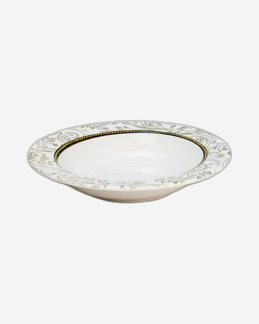 طبق حساء دائري من السيراميك إيلانا من إيديسا، مقاس 22 سم، أبيض (مجموعة من قطعة واحدة)