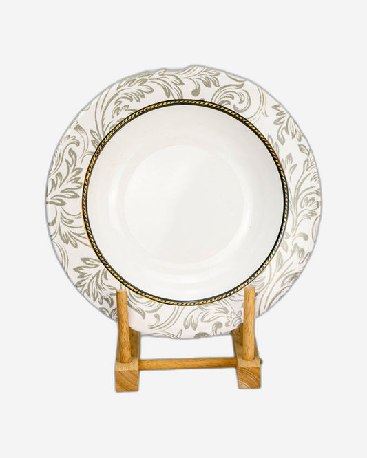 طبق حساء دائري من السيراميك إيلانا من إيديسا، مقاس 22 سم، أبيض (مجموعة من قطعة واحدة)