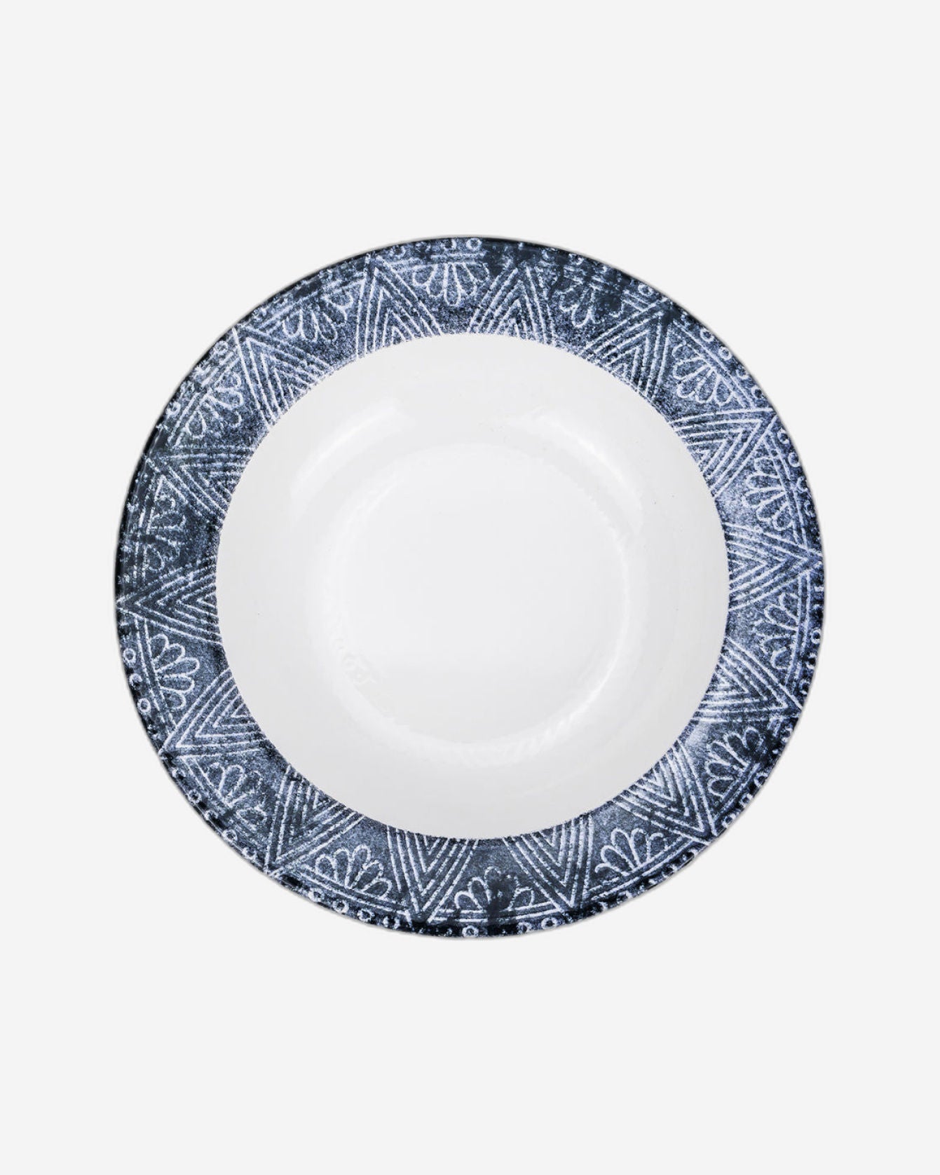 طبق حساء دائري من سيراميك جينكو من إيديسا، مقاس 22 سم، أبيض (مجموعة من قطعة واحدة)