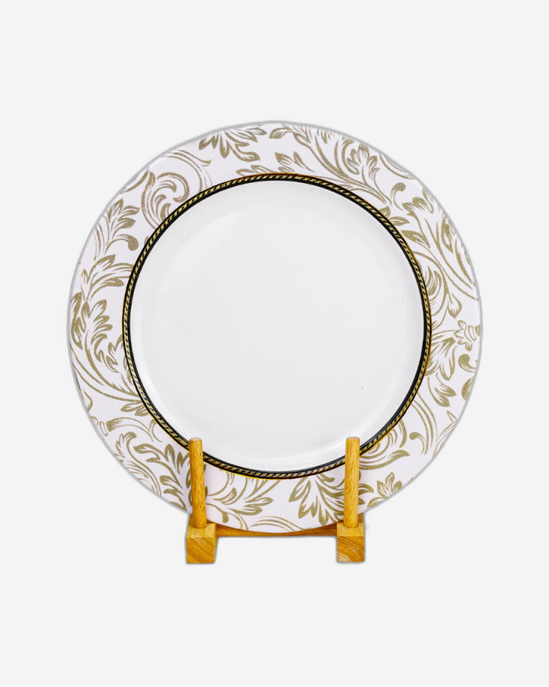 طبق عشاء دائري من السيراميك إيلانا من إيديسا، مقاس 27 سم، أبيض (مجموعة من قطعة واحدة)