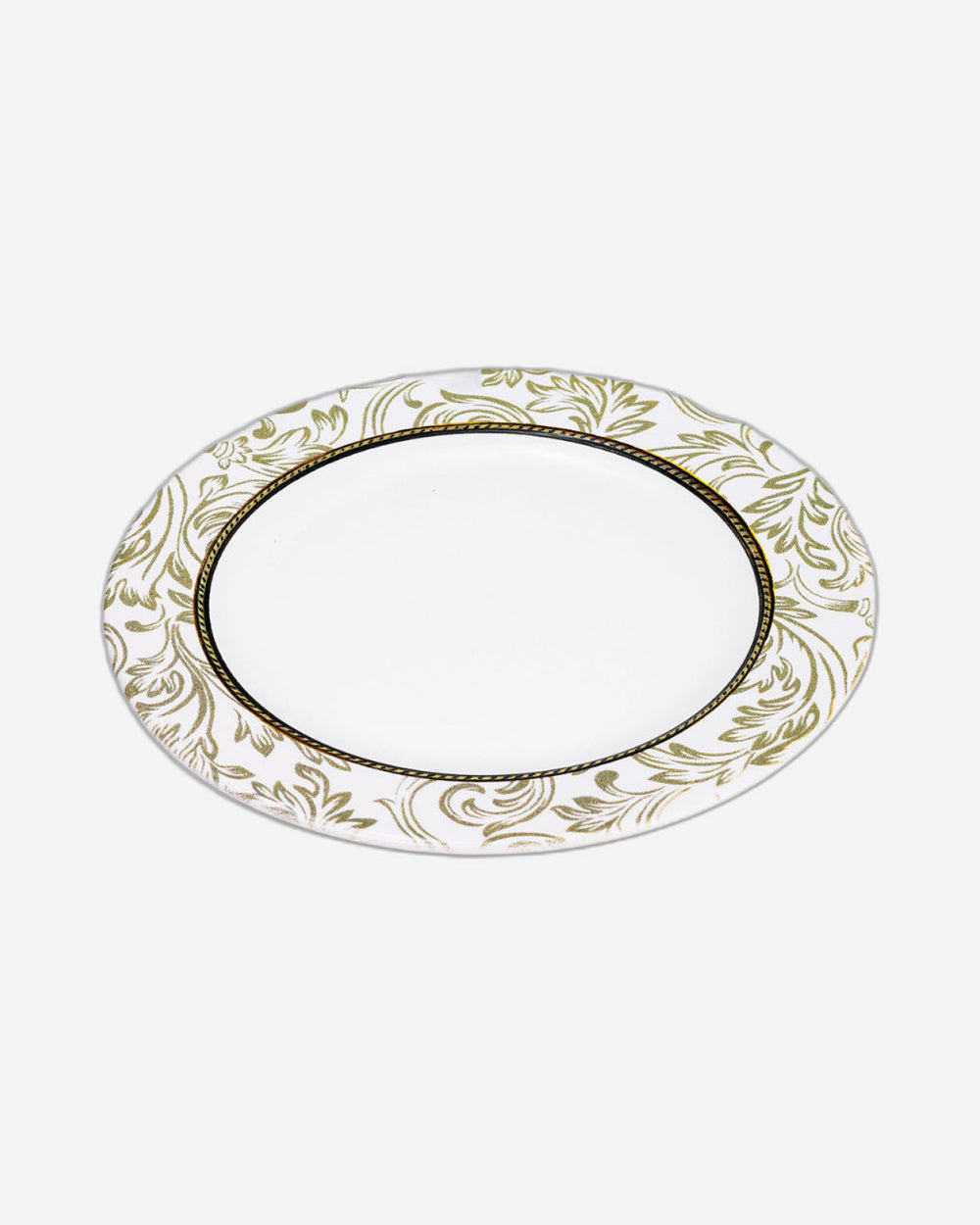 طبق عشاء دائري من السيراميك إيلانا من إيديسا، مقاس 27 سم، أبيض (مجموعة من 4 قطع)