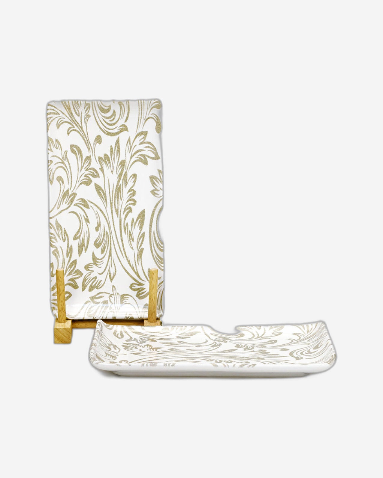 طبق تقديم مستطيل سيراميكي من إيديسا إيلانا (أبيض، 12.5 × 24 سم، مجموعة من 6 قطع)