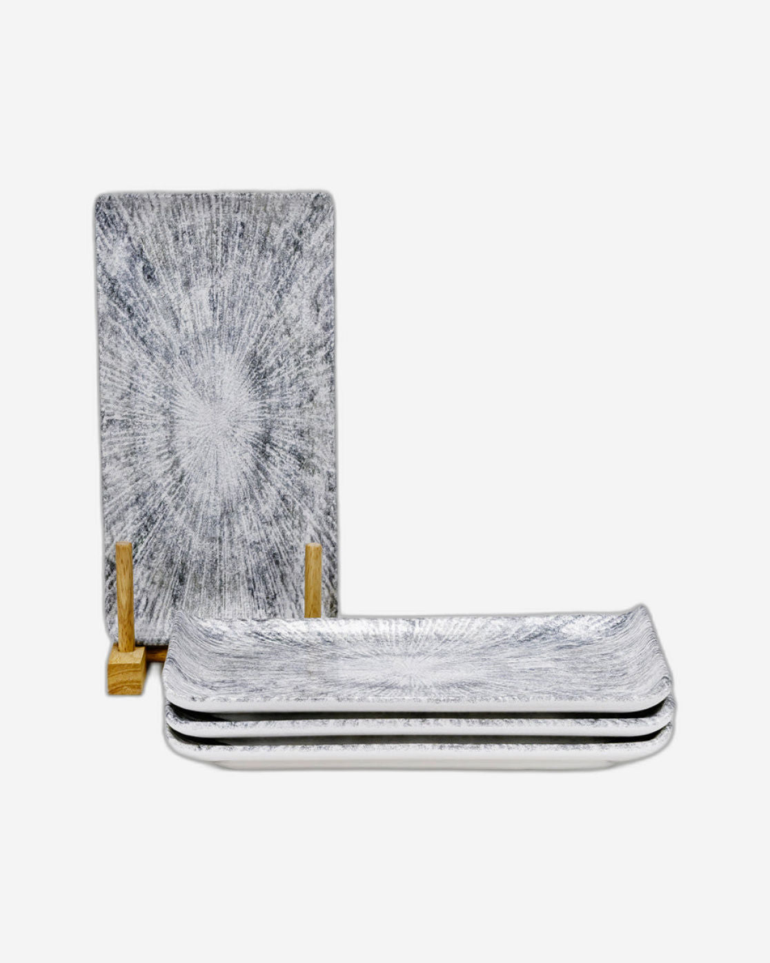 طبق تقديم مستطيل سيراميكي من إيديسا أستين (متعدد الألوان، ١٢.٥ × ٢٤ سم، مجموعة من ٤ قطع)