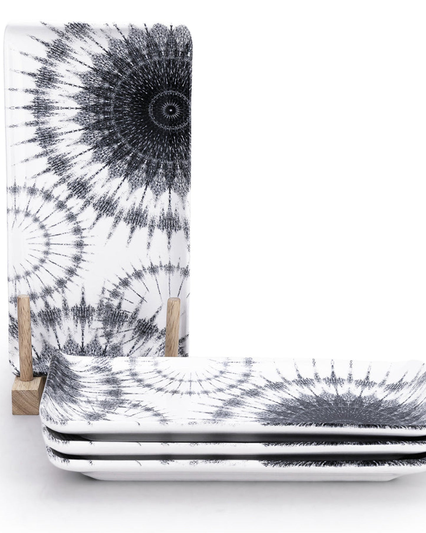 طبق تقديم مستطيل سيراميكي من إيديسا كوزمو (متعدد الألوان، ١٢.٥ × ٢٤ سم، مجموعة من ٤ قطع)