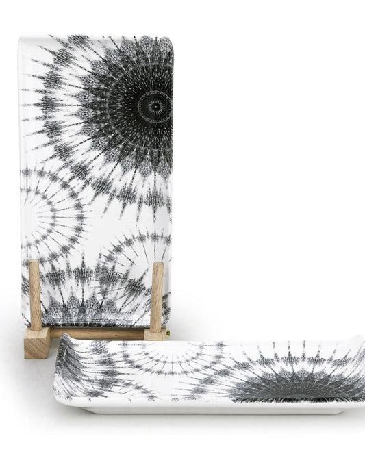 طبق تقديم مستطيل سيراميكي من إيديسا كوزمو (متعدد الألوان، ١٢.٥ × ٢٤ سم، مجموعة من ٤ قطع)