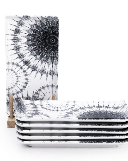 طبق تقديم مستطيل سيراميكي من إيديسا كوزمو (متعدد الألوان، ١٢.٥ × ٢٤ سم، مجموعة من ٦ قطع)