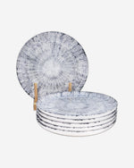 طبق حلوى سيراميك فاخر من إيديسا أستين، مقاس ٢٠ سم، متعدد الألوان (مجموعة من ٦ قطع)