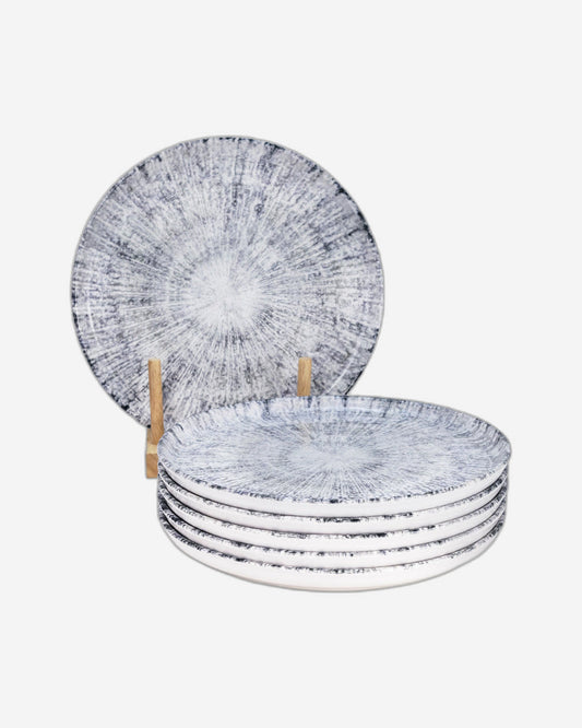 طبق حلوى سيراميك فاخر من إيديسا أستين، مقاس ٢٠ سم، متعدد الألوان (مجموعة من ٦ قطع)