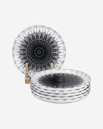 طبق حلوى سيراميك إيديسا كوزمو، مقاس 20 سم، متعدد الألوان (مجموعة من 6 قطع)