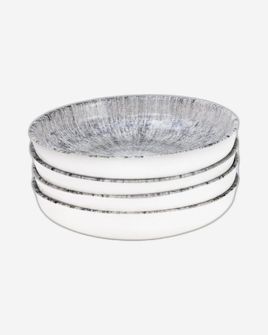 طبق حساء سيراميك من إيديسا أستين، مقاس 21 سم، متعدد الألوان (مجموعة من 4 قطع)