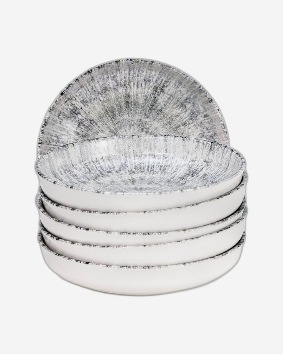 طبق حساء سيراميك من إيديسا أستين، مقاس 21 سم، متعدد الألوان (مجموعة من 6 قطع)