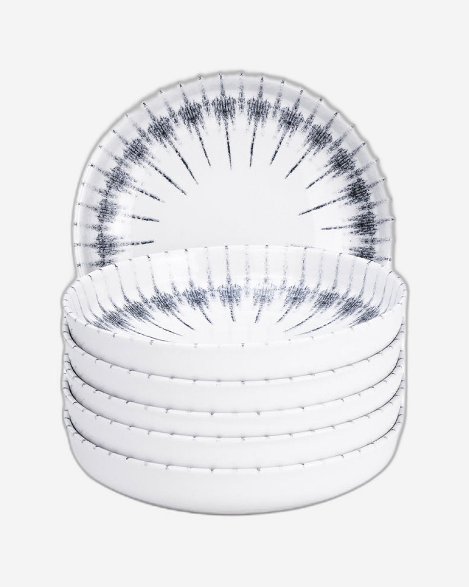 طبق حساء سيراميك من إيديسا كوزمو، مقاس 21 سم، أبيض (مجموعة من 6 قطع)