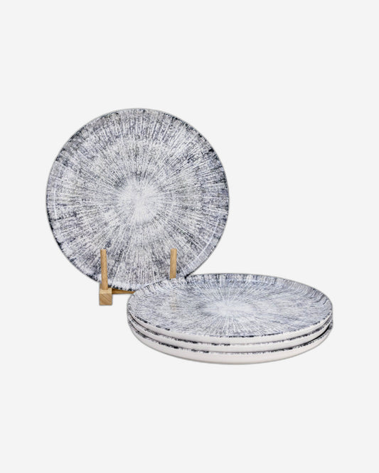 طبق عشاء سيراميك أستين من إيديسا، مقاس 26.5 سم، متعدد الألوان (مجموعة من 4 قطع)