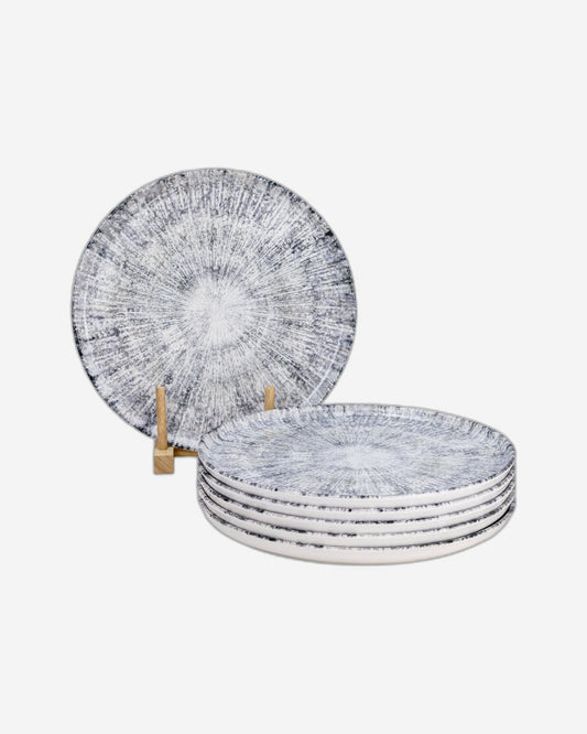 طبق عشاء سيراميك أستين من إيديسا، مقاس 26.5 سم، متعدد الألوان (مجموعة من 6 قطع)