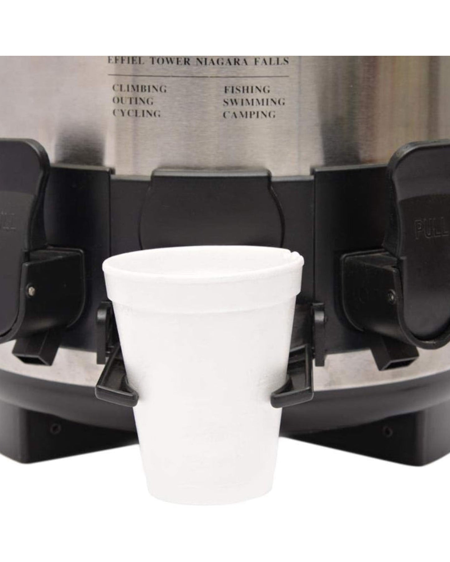 وعاء تخزين طعام ومشروبات من الفولاذ المقاوم للصدأ مع صنبور، سعة ١٠ لترات، أسود وفضي | موزع مشروبات متين للاستخدام المنزلي والمكتبي