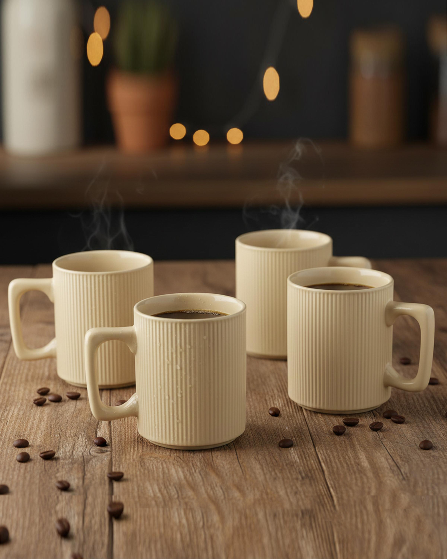 Cuisine Art ZOE Mug Set 4 pcs 385 ml Beige