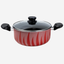 Senstan Flame Design Non-Stick Casserole 20 cm 1.8 L Red