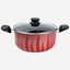 Senstan Flame Design Non-Stick Casserole 22 cm Red