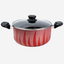 Senstan Flame Design Non-Stick Casserole 24 cm Red