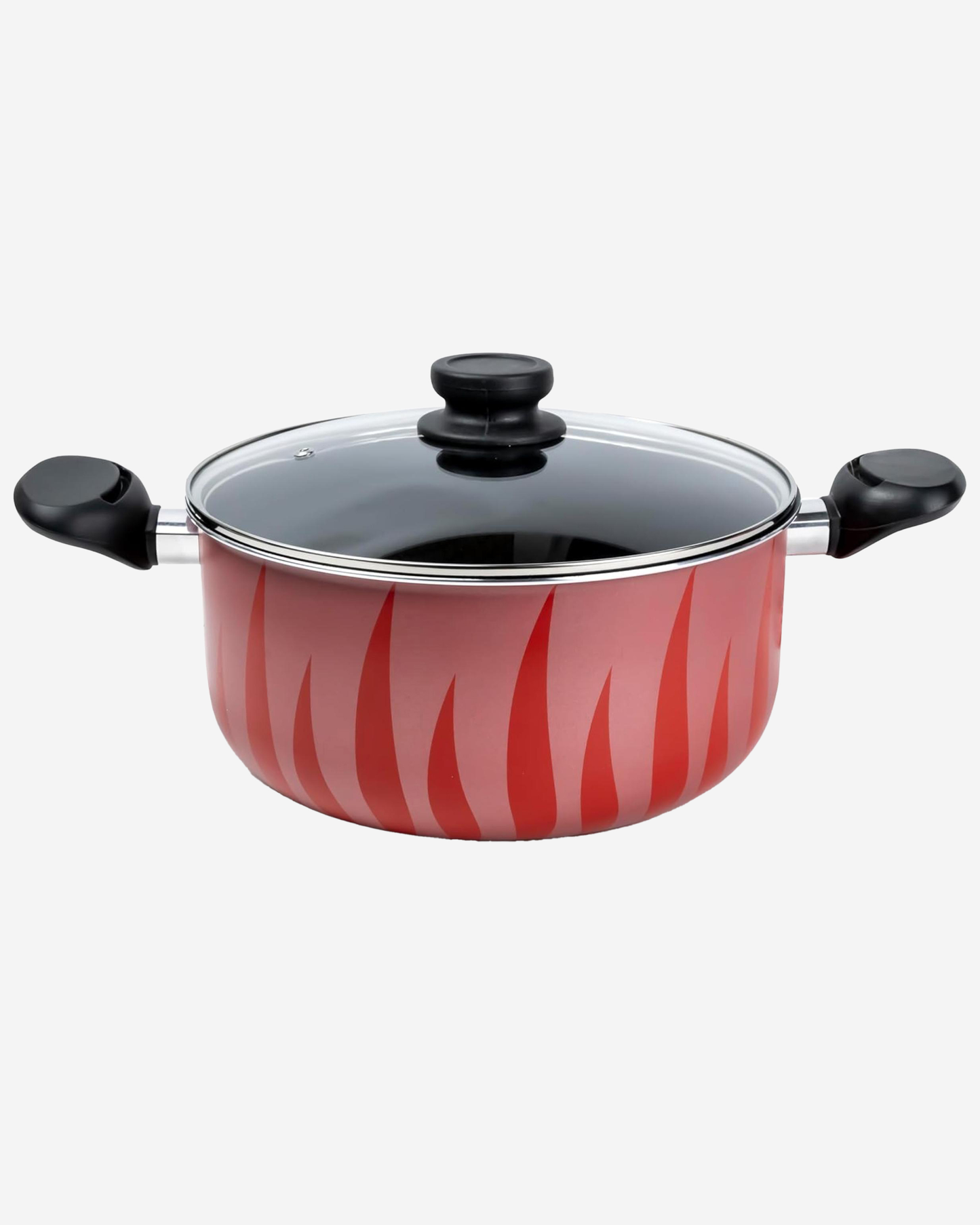 Senstan Flame Design Non?Stick Casserole 26 cm Red