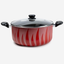 Senstan Flame Design Non-Stick Casserole 30 cm Red