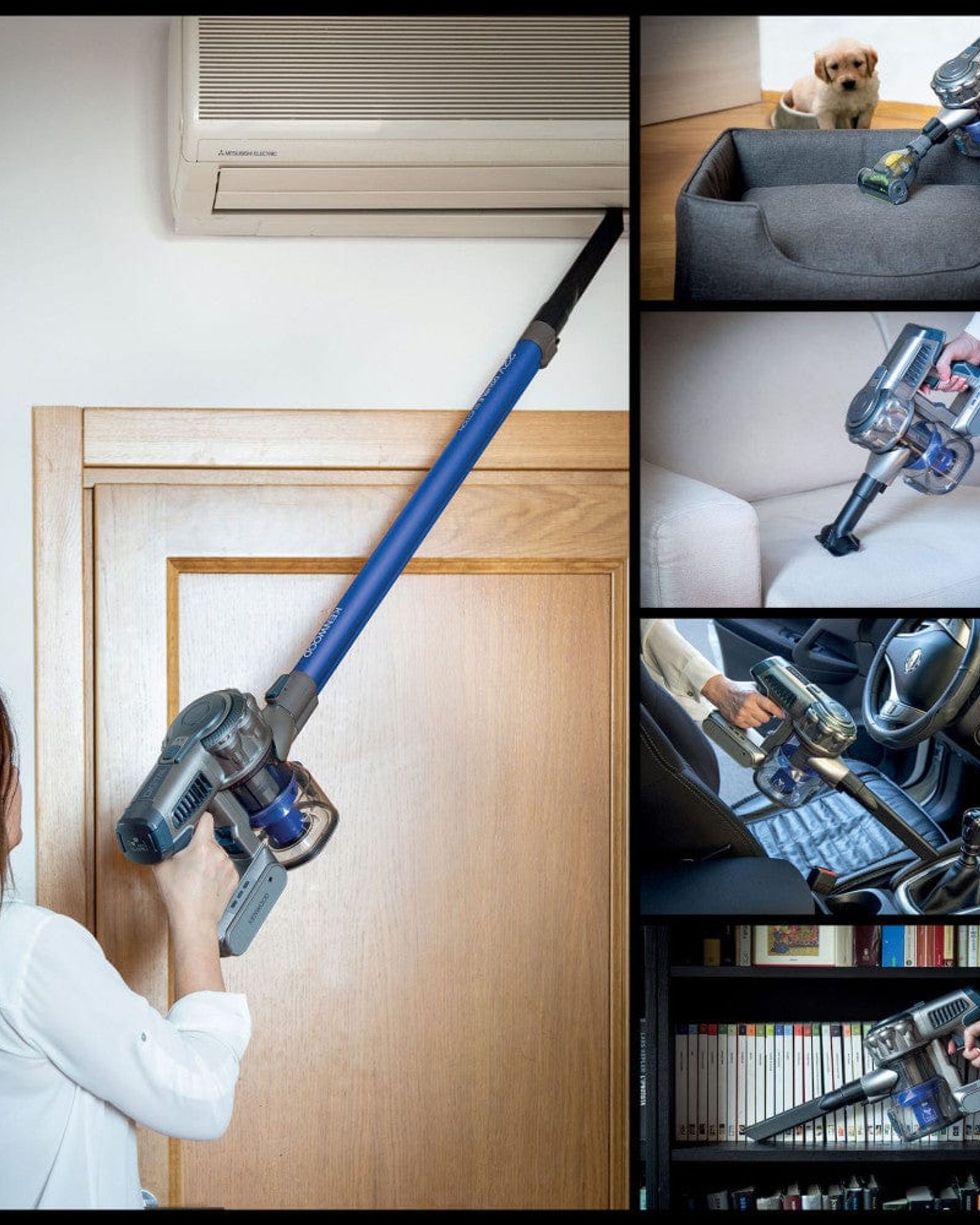 مكنسة كهربائية لاسلكية 2 في 1 من كينوود