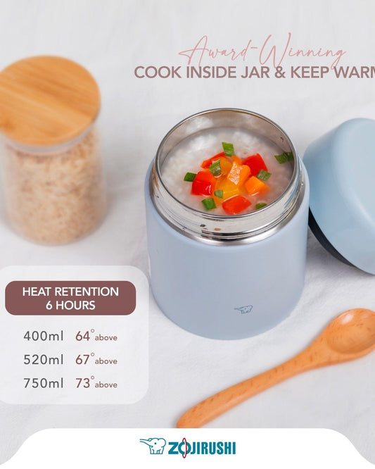 مرطبان طعام زوجيروشي 0.3 لتر - رمادي ثلجي