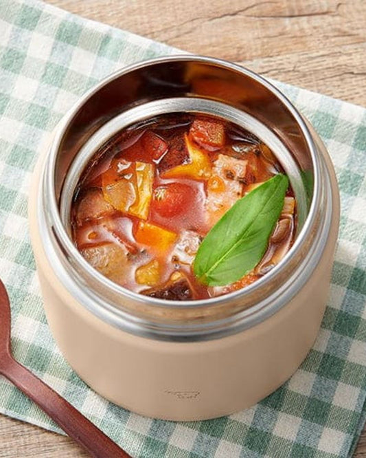 وعاء طعام من الفولاذ المقاوم للصدأ من زوجيروشي سعة 0.52 لتر - بيج.