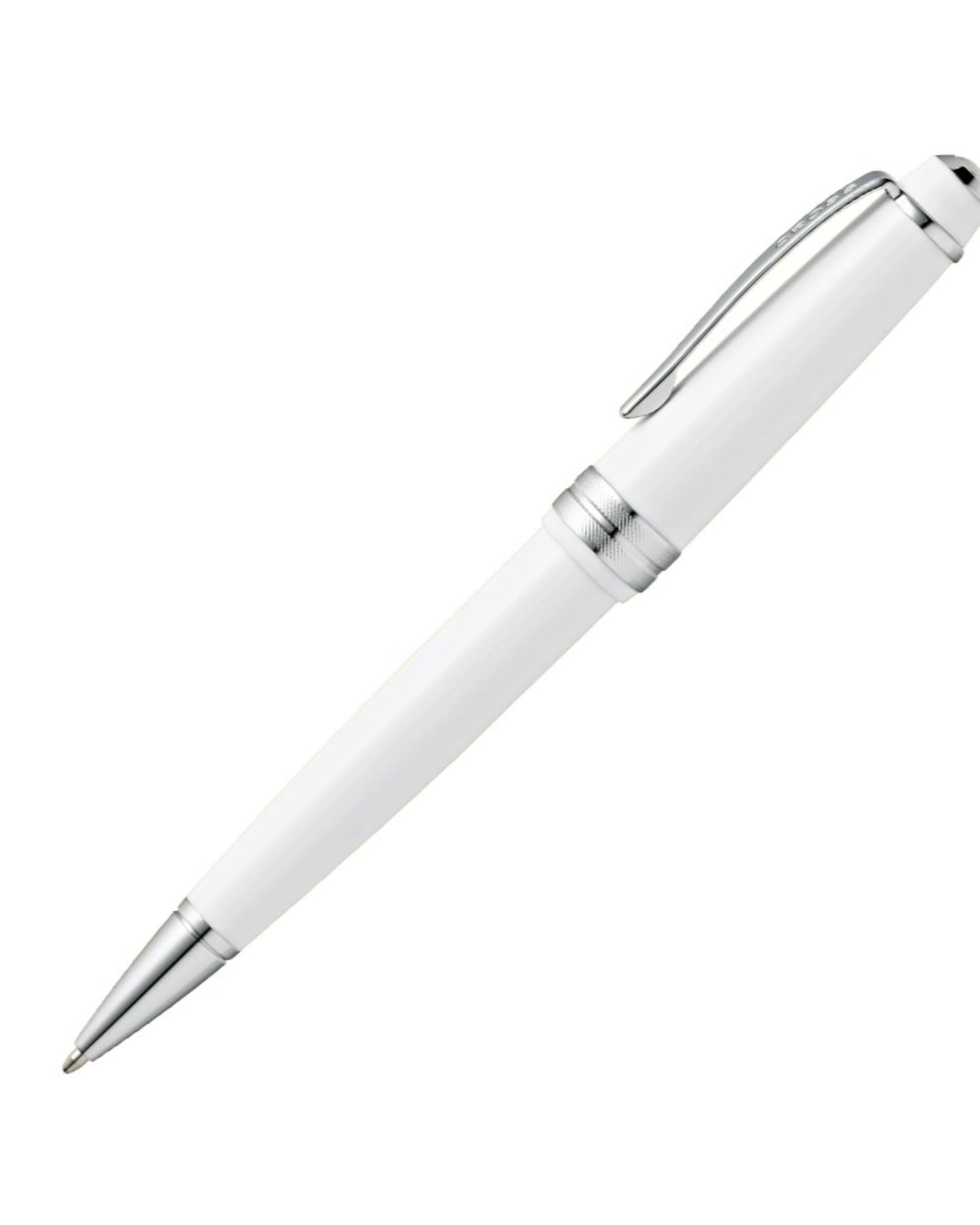 Cross Bailey Light™ Polished White Resin With Polished Chrome Appointments Fine-Tip Ballpoint Pen
