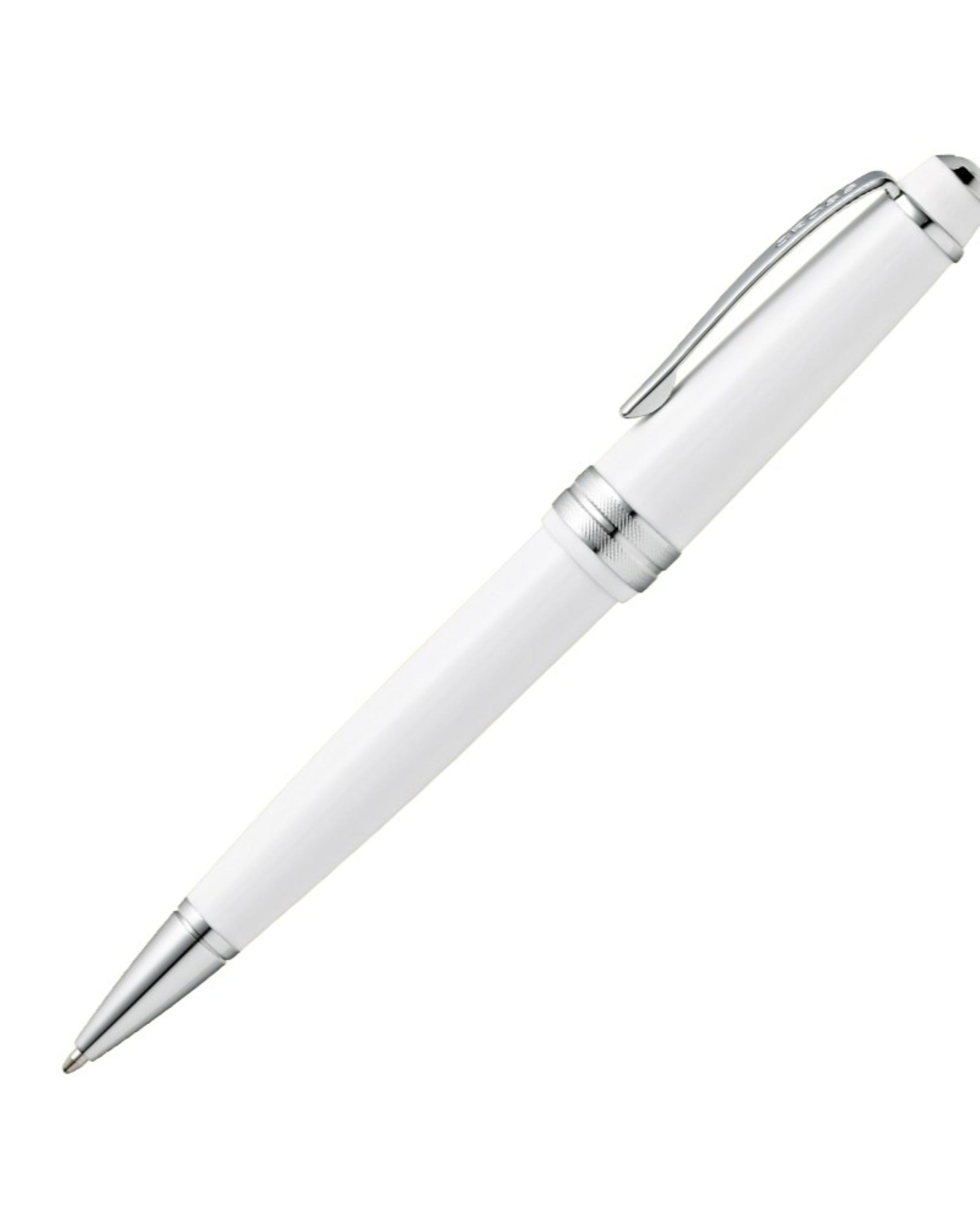 Cross Bailey Light™ Polished White Resin With Polished Chrome Appointments Fine-Tip Ballpoint Pen