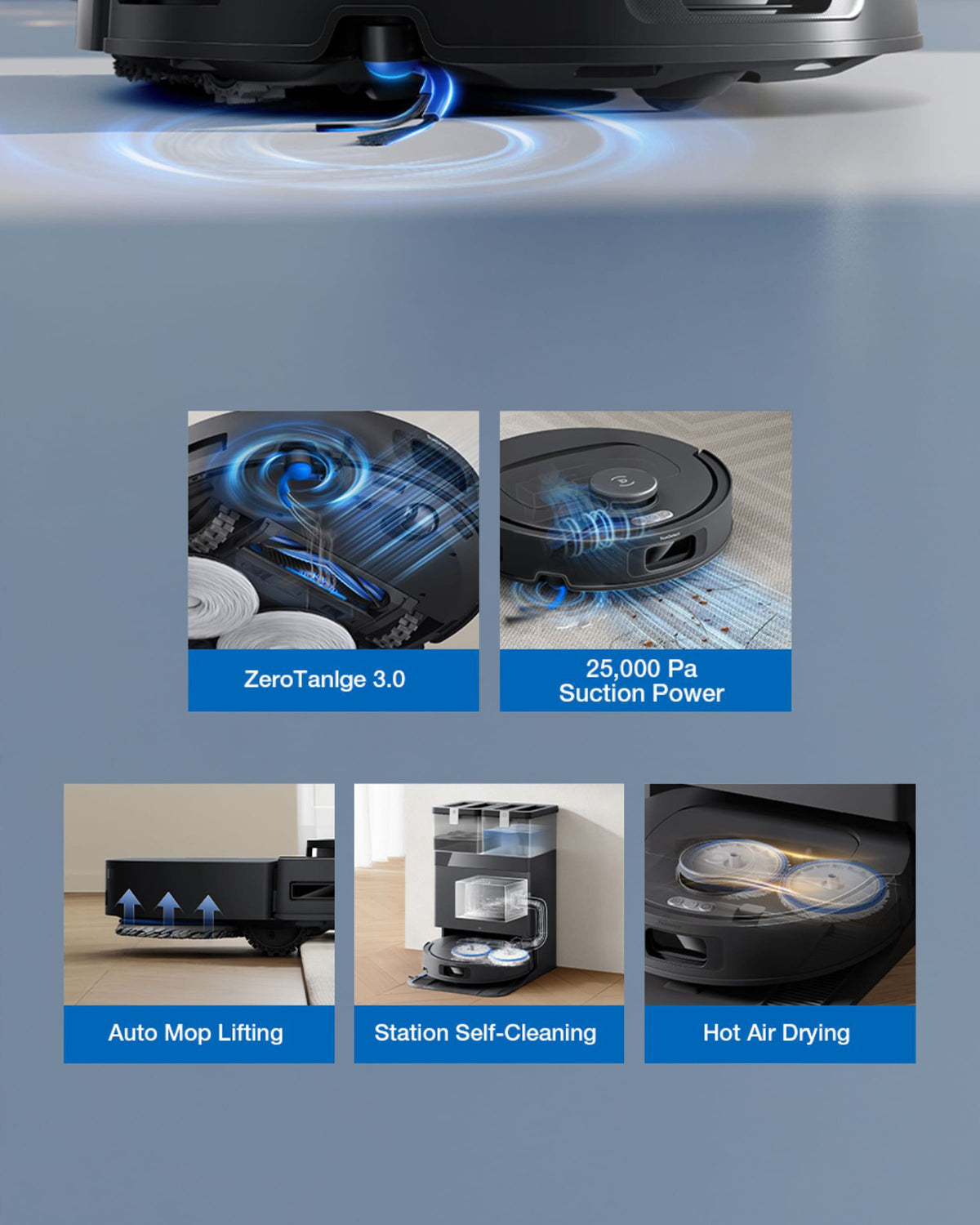 ECOVACS DEEBOT T30C OMNI Robot Vacuum Cleaner with Station Black