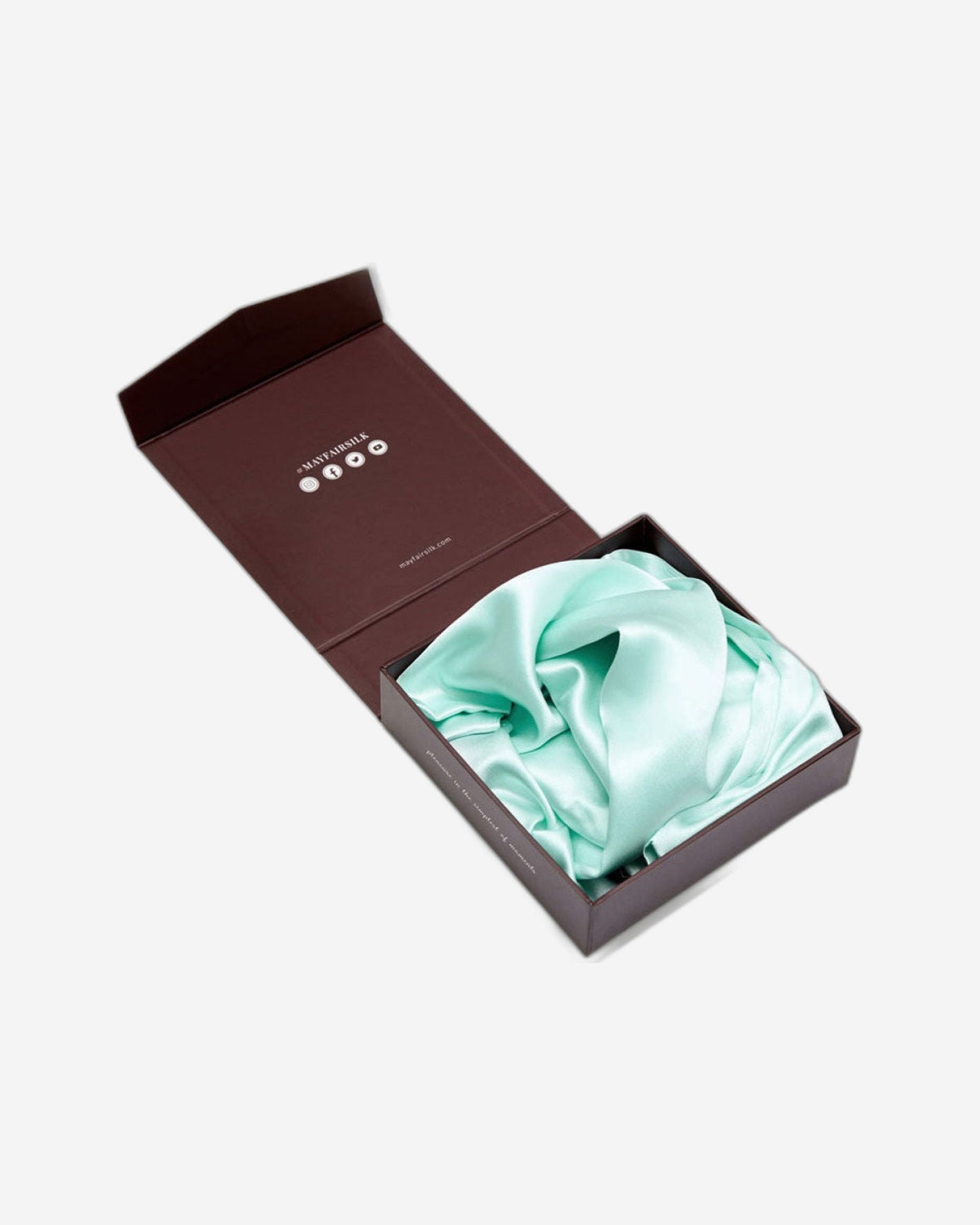 غطاء وسادة قياسي من مايفيرسيلك "حرير التوت" بلون أزرق مخضر بريز، 50 × 75 سم