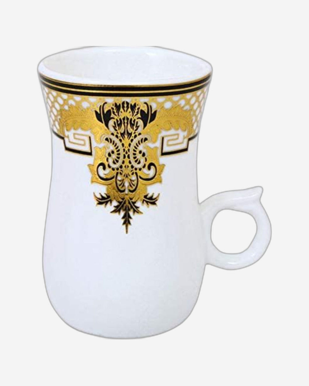 طقم أكواب وصحن استكان من 12 قطعة من الخزف الصيني العظمي الضحل، أكواب شاي تركية أنيقة من البورسلين للقهوة والشاي والمشروبات الساخنة