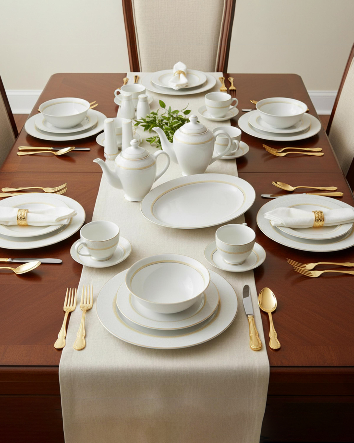 Shallow NIVA Dinnerware Set 47 pcs