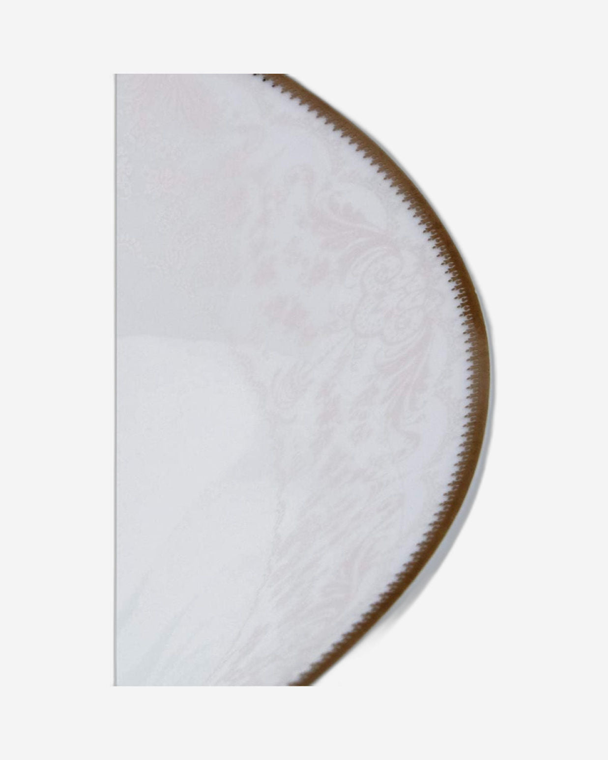 وعاء صحارى ضحل من البورسلين بحافة ذهبية، أبيض، 23 سم، وعاء تقديم أنيق من البورسلين للحساء والسلطة والحلويات