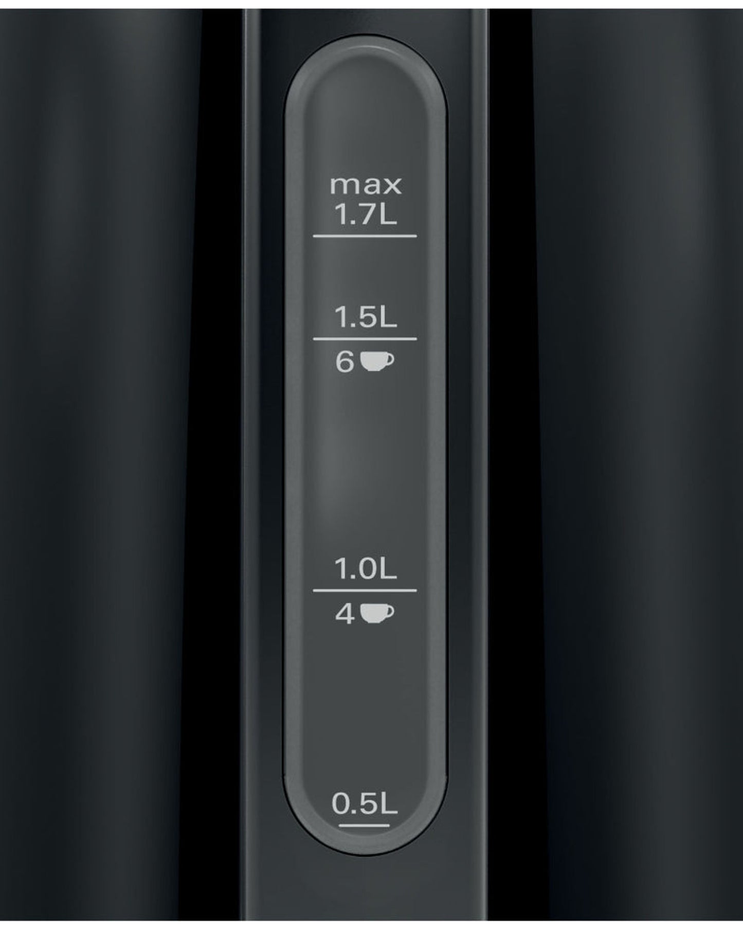 غلاية بوش ديزاين لاين اللاسلكية من الفولاذ المقاوم للصدأ، سعة 1.7 لتر، 3000 واط - أسود، TWK3P423GB