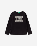 تي شيرت من القطن الدافئ مع طباعة