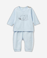 طقم تي شيرت وبنطال دافئ