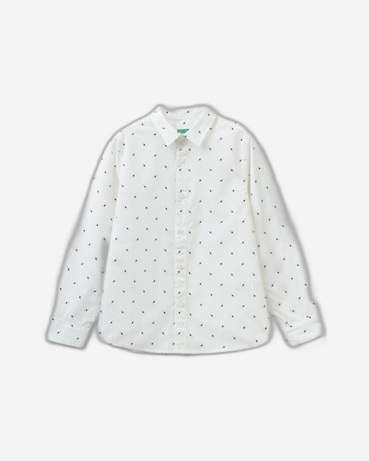 قميص بقصّة Slim Fit مع نمط مجهري