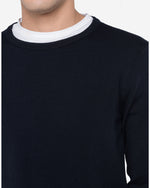 سترة بياقة دائرية من صوف الميرينو