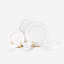 Shallow ISLA Dinner Set 32 pcs Classic White with Serving Pieces