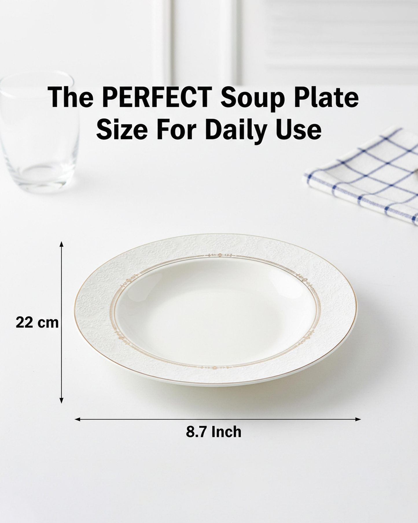 Shallow ISLA Soup Plate 22 cm Classic White