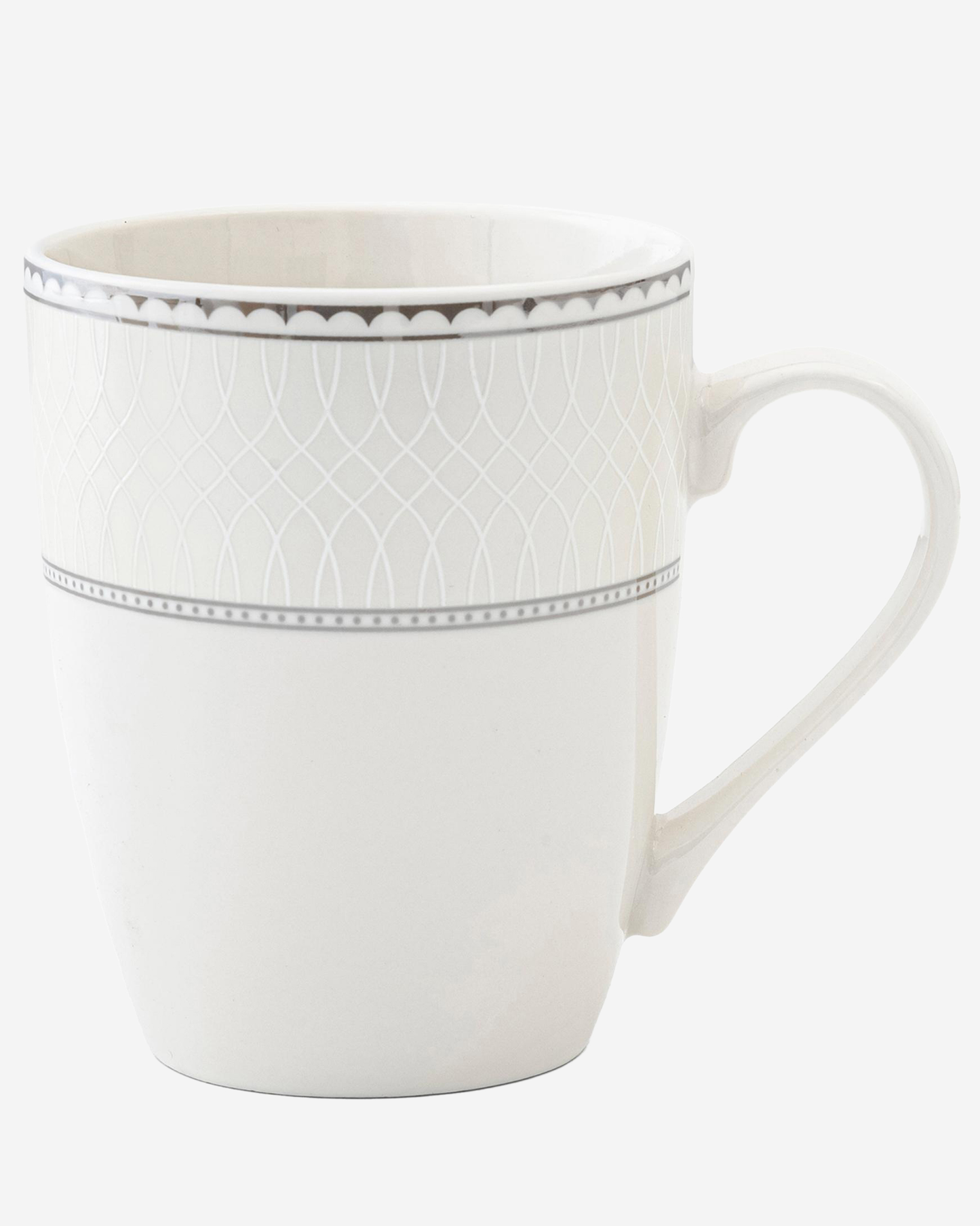 Shallow JUNA Mug 355 ml Elegant White with Texture